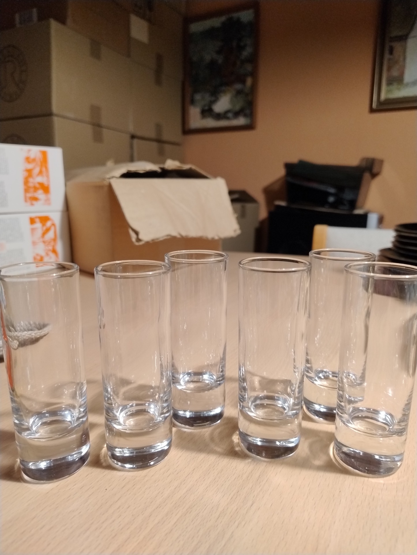 6 stk høje slanke dram glas
